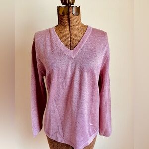 Vintage Natasha Couture Soft Pink Glittery Knit Top “Clothes Closet”